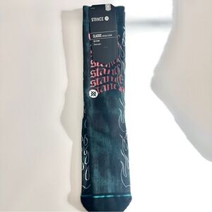 Stance Classic Crew Socks - Teal with Pink Accents